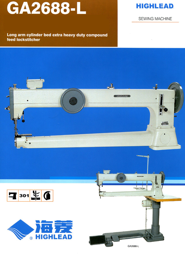 HIGHLEAD GA2688-L Cylinder Bed Long Arm Sewing Machine